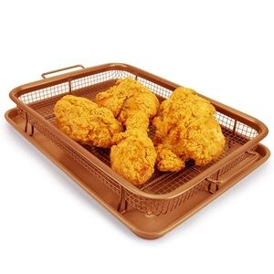 Copper Crisper Tray with Basket